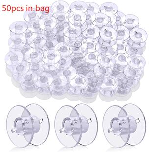 50pcs Sa156 Bobbins for Brother Sewing Machine Plastic Bobbi