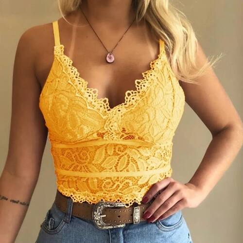 Sexy Women Plus Size Vest Crop Top Wire Free Lingerie Sexy V