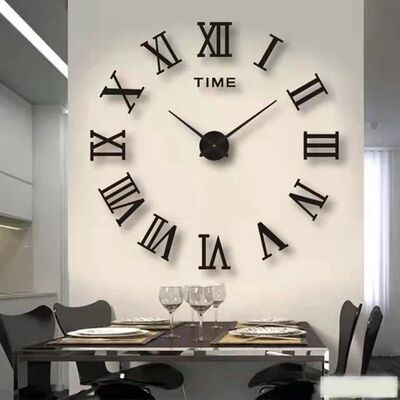 3D Luminous Large Wall Clock Modern Design DIY Digital Table