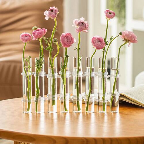 Creative Hinged Flower Glass Vase Test Tube Plant Holder Hyd