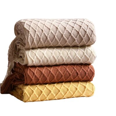 Textile City Faux Cashmere Sofa Blanket ver Nordic Style Kni