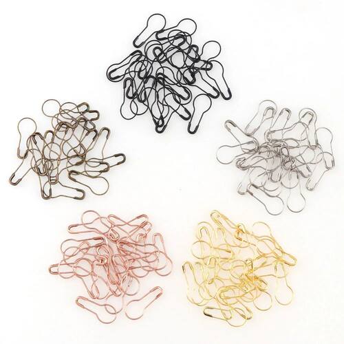 100Pcs Metal Pins Calabash Gourd Pear Shape Safety Metal Cli