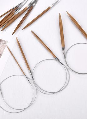 3-10mm Bamboo Knitting Needles Circular Stainless Steel Tube