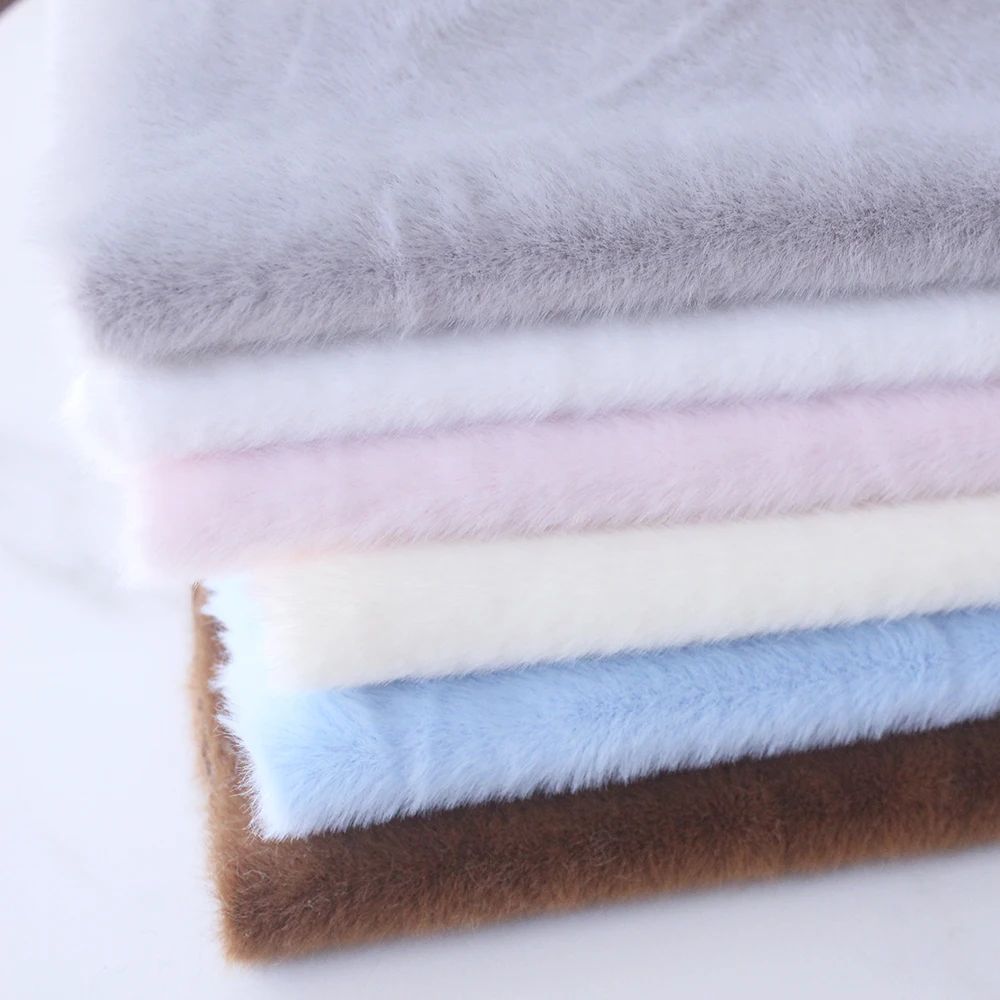 DIY 5MM Plush Fabric Encryption Thickening fabric solid Solf