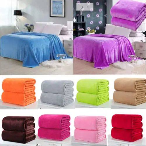 Hot Solid Soft Small Super Warm Winter  Warm Micro Plush Fle