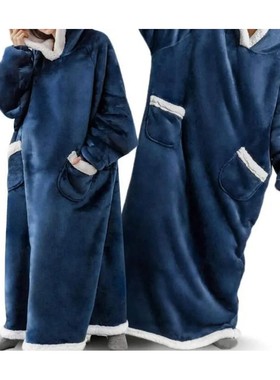 Sherpa Hood TV Wearable Blanket for Adult Women and Men Supe