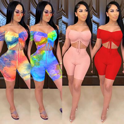 two piece set women 2 piece set outfits summer clothes crop