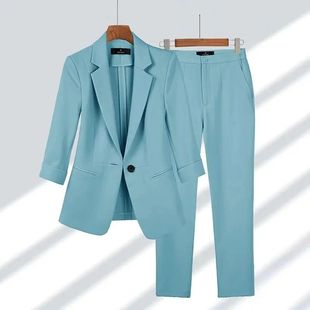 Two Summer 2024 Set Piece Pants Blazers Thin Spring Women