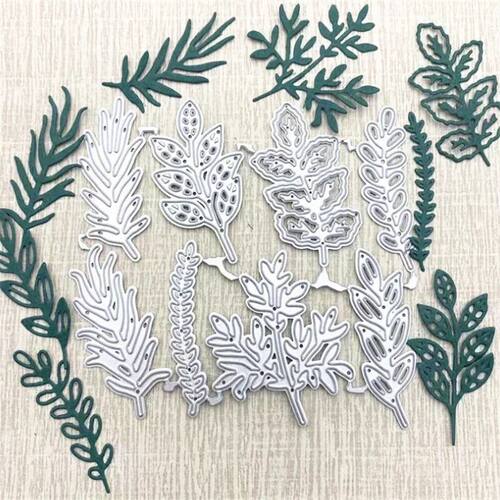 8PCS/lot Pretty leaves Metal Cutting Dies Stencil  Cut Scrap