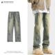 Jeans Men Fashion Yellow Cross American Brand Mud High Sre
