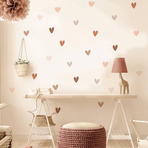 Boho Hearts Creative Wall Sticker For Children Baby Girls Bo