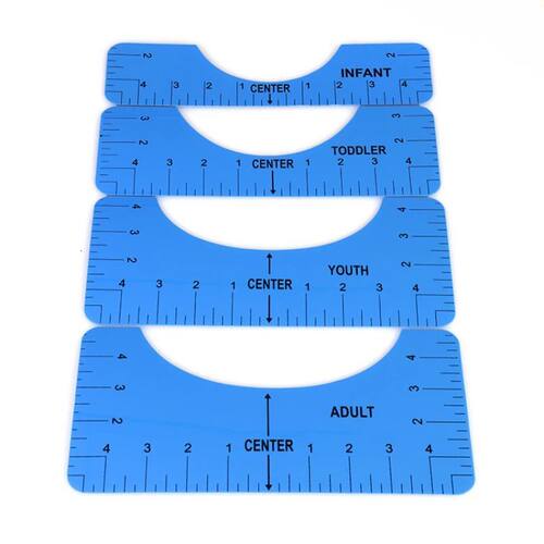 4Pcs T-Shirt Alignment Ruler Graphics Tshirt Alignment Tool