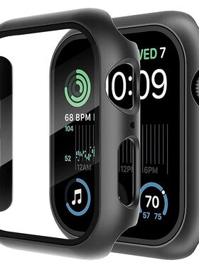 Tempered Glass+ver For  Watch 8 44mm 40mm 42mm 38mm PC bumpe