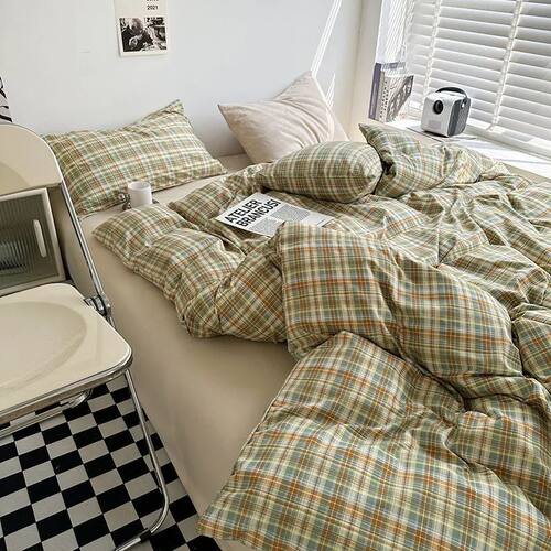 Japanese Lattice Duvet ver Set with Sheet Pillowcases No Fil