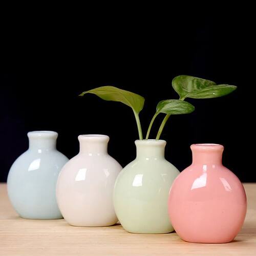 1Piece Ceramic Mini Flower Vase Home Garden Decoration Plant