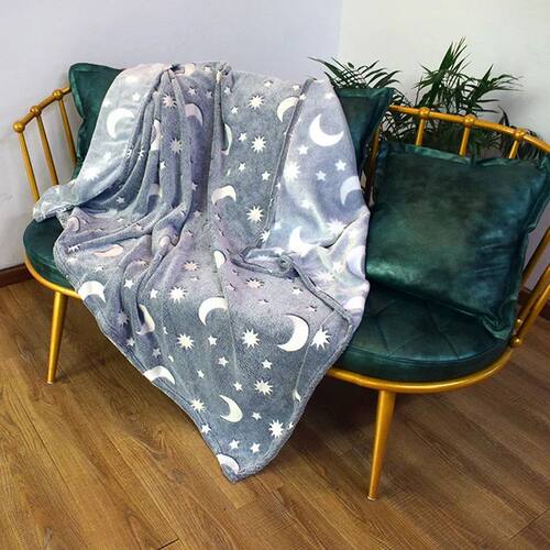 Fluorescent Blanket Soft Comfortable Skin Friendly Warm Bedd