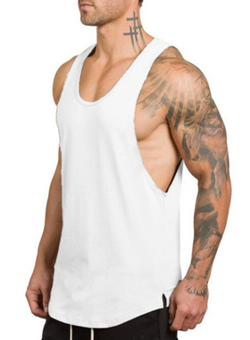 Men's Men's Deep Cut Bodybuilding Fitness Vest Solid Color V