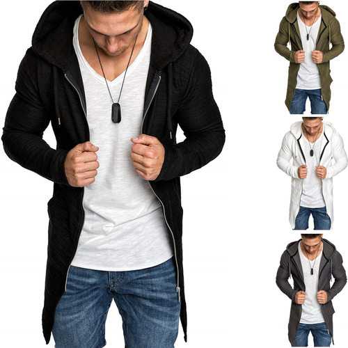 2024 Men's Windbreaker Fashion Slim Mid-length Swallowtail S