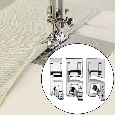 3mm, 4mm 6mm Narrow Rolled Hem Presser Foot Set for Sewing M