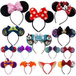 Christmas Hair Accessories for Girl Minnie Mouse Ears Headba