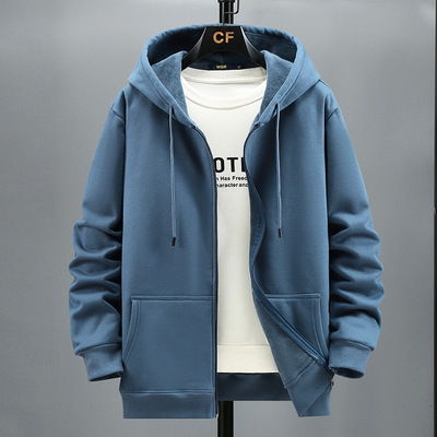 Fleece Hooded Cardigan Men's rendy Fashion Jacket Plus Fat P