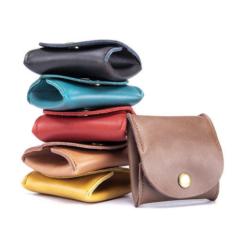Japanese in Bag whide Mini Headphone Bag Ins Genuine Leather