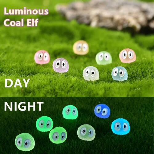 20Pcs Luminous Briquettes Elfs Black Ball Sprite Duck Figuri