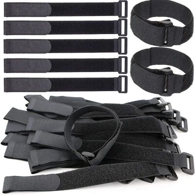 5/10Pcs Reusable Hook and Loop Cinch Straps Nylon Cable Ties