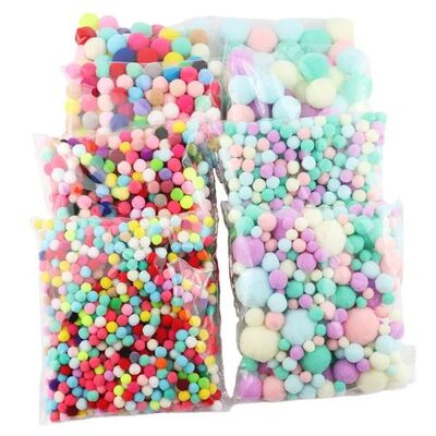 Macaron Pompom Fur Balls 8mm 10mm 15mm TO 30mm Pompones DIY