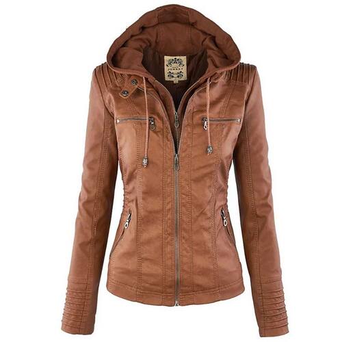 Winter Faux Leather Jacket Women Casual Basic Coats 2024 Lad