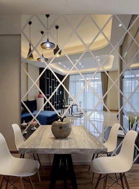10/17/32/58Pcs 3D Mirror Wall Sticker DIY Diamonds Triangles