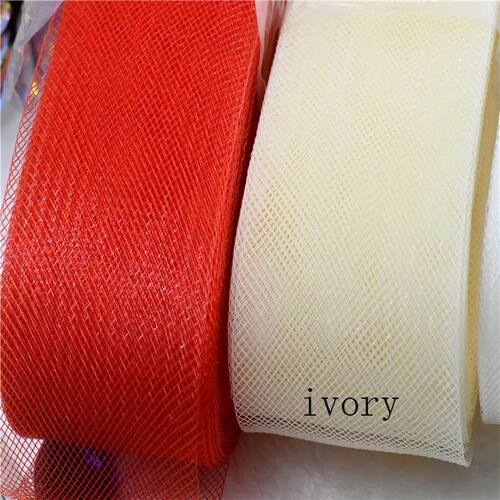Soft Horsehair Crinoline Clear mesh fabric braid  regilin fo