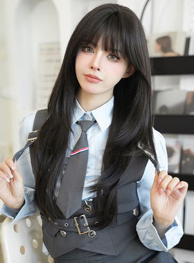 Female Long Straight Hair Inner Withholding Tail Simulation