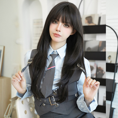 Female Long Straight Hair Inner Withholding Tail Simulation