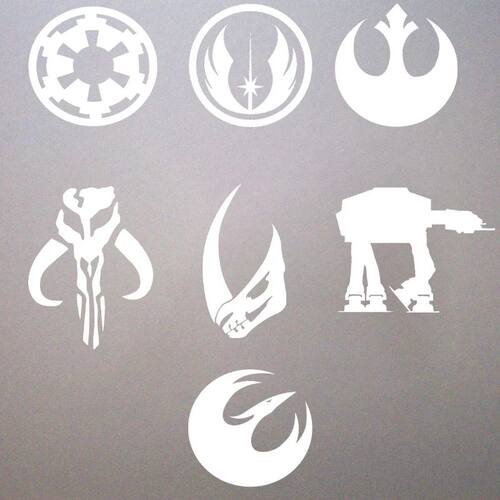 Variety of Sci-Fi Vinyl Wall Sticker, Cool Imperial Rebel Al
