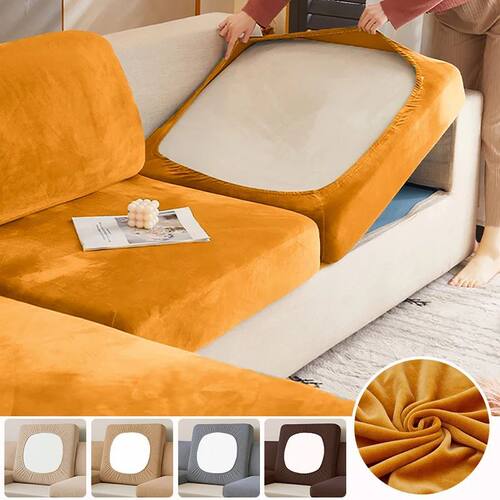 Elastic Velvet Sofa Seat Cushion ver For Living Room Furnitu