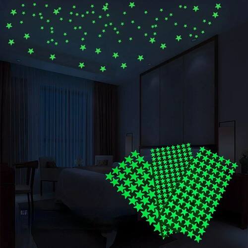 1Set Stars Moon Dots Self-adhesive Luminous Wall Sticker Kid