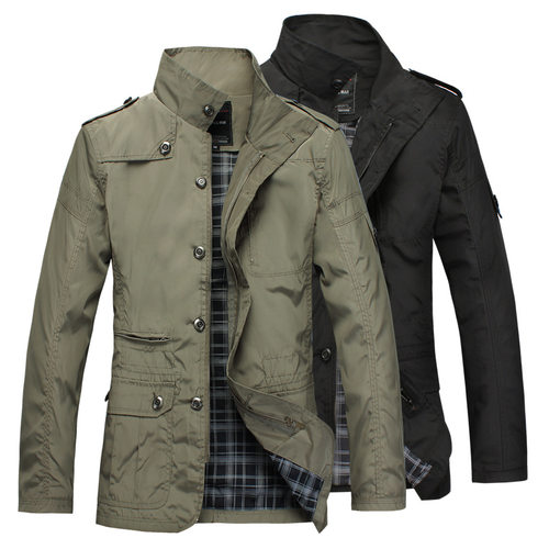 Men's Windbreaker Polyester Large Size Men's Jacket Slim Fit