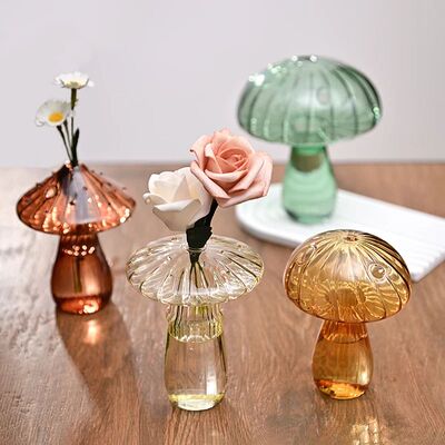 Mushroom Vase Plant Hydroponic Flower Bottle Vase for Flower