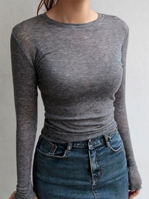 High Quality Plain T Shirt Women Cotton Elastic Basic T-shir