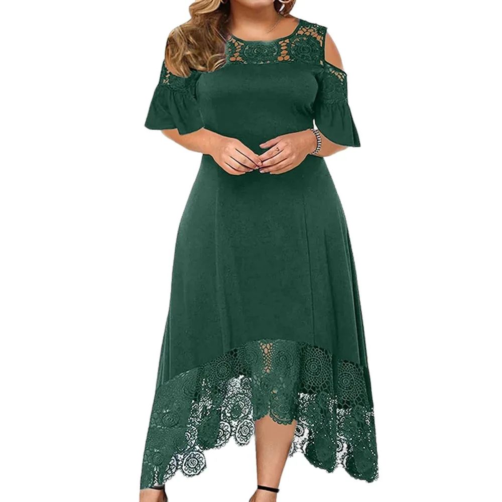 Women Summer Short Sleeve Wedding Guest Plus Size Dresses Ca 女装/女士精品 连衣裙 原图主图