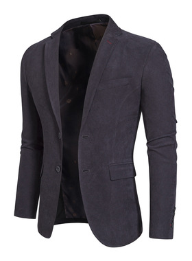 2024 rendy Men's Single-breasted Woolen Coat Short Casual So