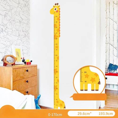 170cm Cartoon Animal Height Measure Wall Sticker Wallpaper f