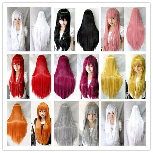 splay s lorful Long Straight Hair Wig 80cm