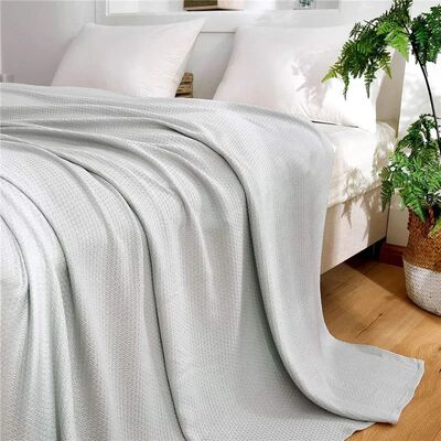 Summer Cooling Bamboo Fiber Blanket Thin Breathable Throw Bl