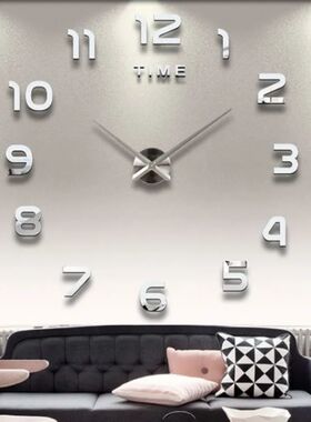 2024 Modern Design Large Wall Clock 3D DIY Quartz Clocks Fas
