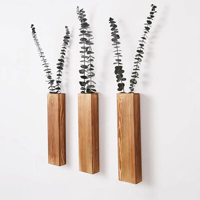 Wood Wall Planter Wall Decor for Artificial Flower Plants Wo