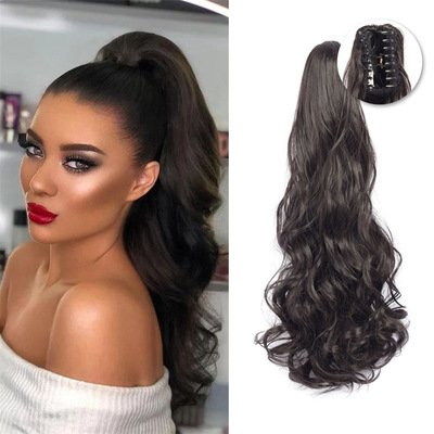 tail Women's Long Curly Hair Invisible Gripper tail Braid Su