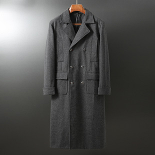 Slim Windbreaker rendy Style Korean length Knee Long Men