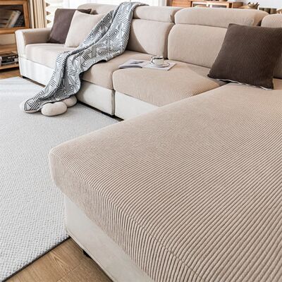 Thicken Stripe Jacquard Sretch Removable Sofa Seat Cushion v